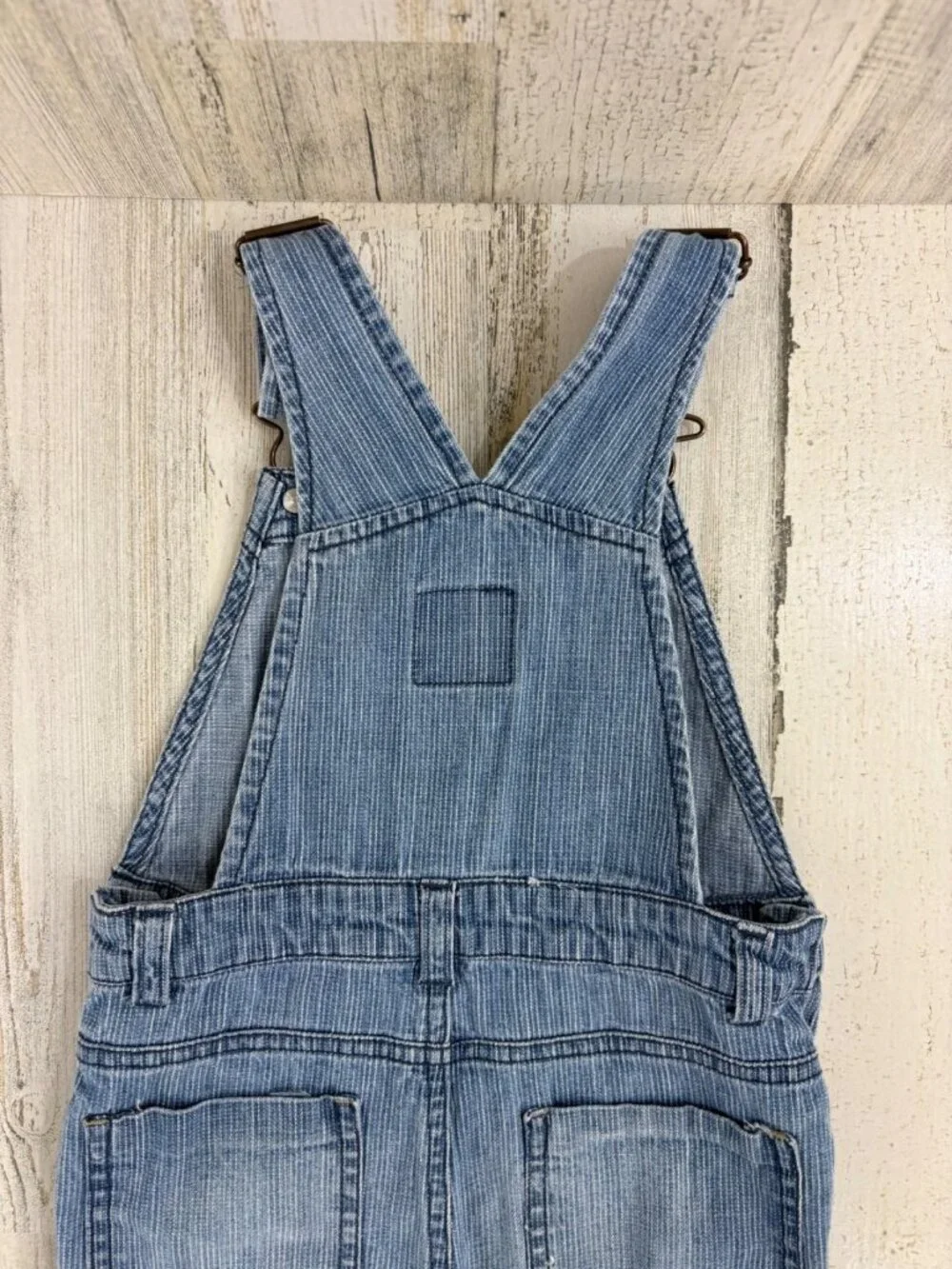 OshKosh B'gosh Sz 2T Vestbak Denim Railroad Stripe Overalls